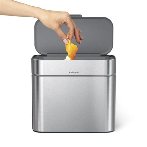 Simplehuman Simplehuman 4 Liter Compost Caddy Brushed Stainless Steel