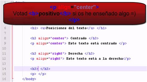 Videotutorial 04 HTML Posicionando El Texto YouTube