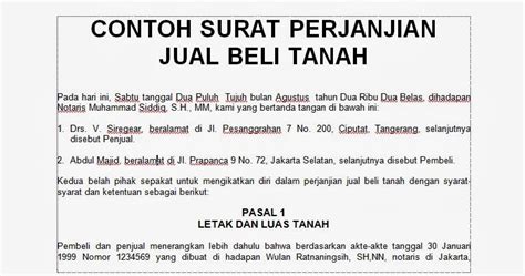 Kami yang bertanda tangan di bawah ini: Budidaya Burung: .doc CONTOH SURAT PERJANJIAN JUAL BELI TANAH - Lanjutan