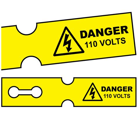 Tuff Tag Danger 110 Volts Labels Label Bar