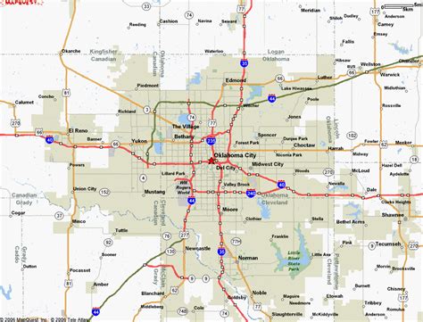 Map Of Oklahoma Travelsmapscom