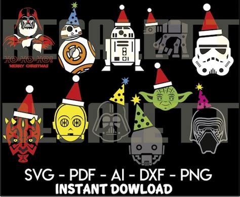 Star Wars Christmas SVG Star Wars Christmas Cricut Star Wars | Etsy