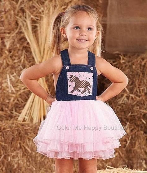 Mud Pie Cowgirl Denim Pink Tutu Overall Dress Baby Girls 0 18m