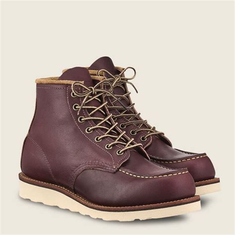 8856 Men S 6 Classic Moc Toe Boot Oxblood Messa Leather Mens