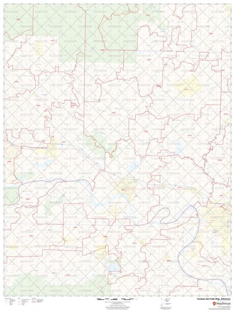 Conway Zip Code Map Arkansas Conway County Zip Codes