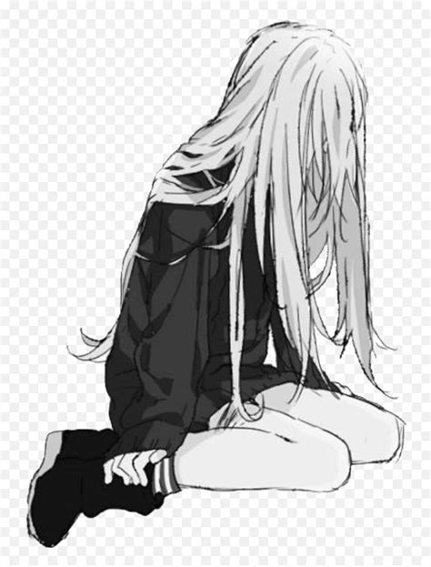 Anime Girl Sad Wallpapers Sad Girl Anime Pnganime Girl Sitting Png