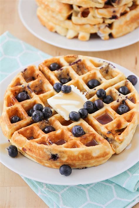 Blueberry Buttermilk Waffles The Baker Upstairs