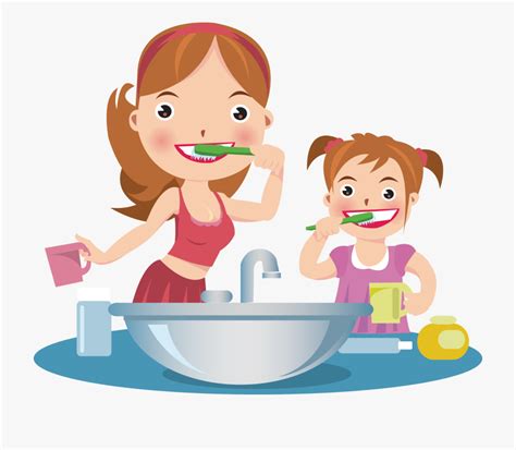 Clip Art Pictures Of Brushing Teeth - Child With Toothbrush Cartoon