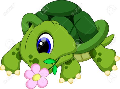 Turtle In Flowers Clipart Clipground