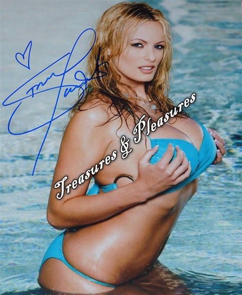 Stormy Daniels Signed Photo Cleavage Trump Payoff Sexy Hot Wet Bikini X Rp Ebay