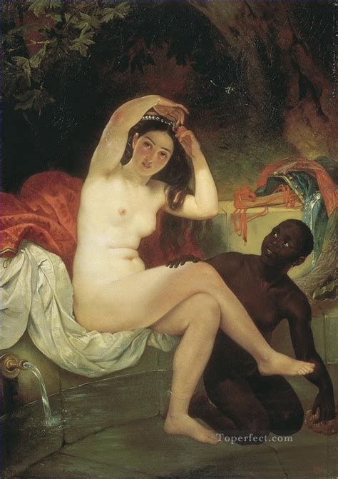 Bathsheba Karl Bryullov Classical Nude Painting In Oil For Sale
