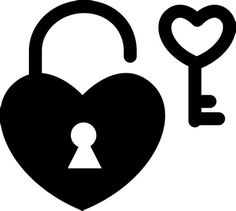 Heart Shaped Padlock And Key Svg Png Icon Free Download 15250 Onlinewebfonts