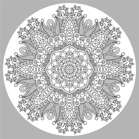 Cool Mandala With Grey Background Very Difficult