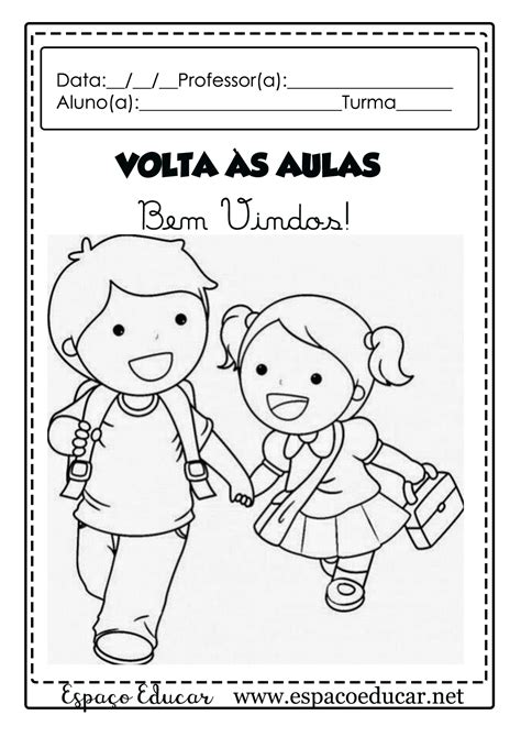 ATIVIDADES DESENHOS DE VOLTA ÀS AULAS PARA COLORIR PINTAR IMPRIMIR