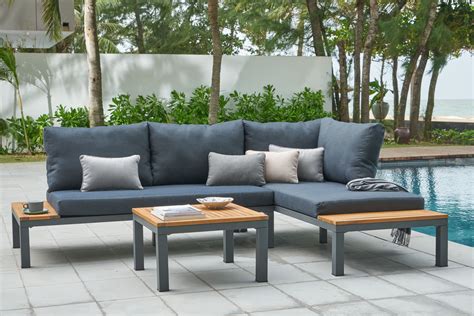 We did not find results for: Salon de jardin d'angle en aluminium et en teck - CARY