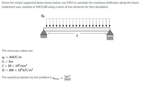 How To Calculate Maximum Deflection Of A Beam For Example For A Beam
