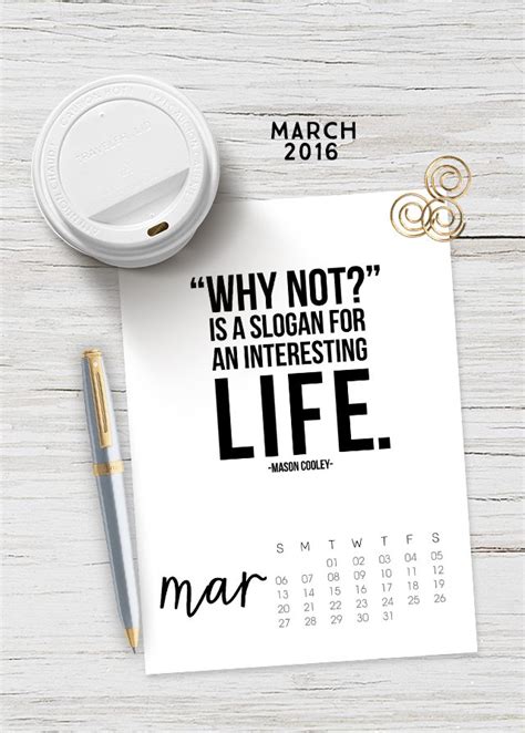 Daffodils, that come before the swallow dares, and take the winds of march with beauty. March 2016 Printable Calendar - Live Laugh Rowe