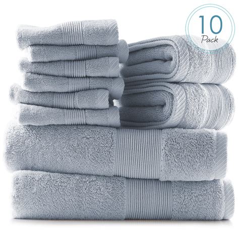 Hearth And Harbor Bath Towel Collection 100 Cotton Luxury Soft 10 Pc