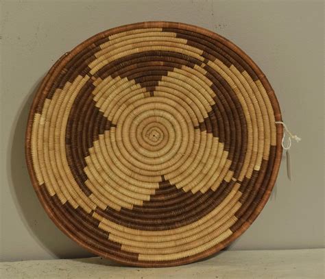 African Basket Botswana Natural Beige Brown South Africa Handmade Hand