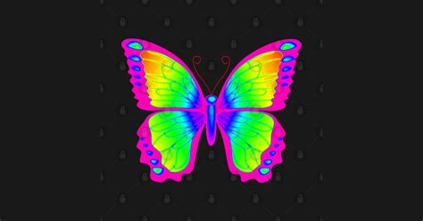 Psychedelic Butterfly Butterfly Sticker Teepublic