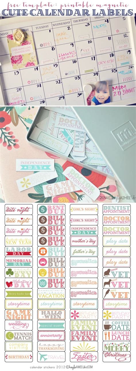 A Diy Holiday T Calendar Sticker Magnets Free Template
