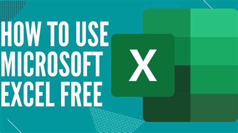 Use Microsoft Excel For Free Web Version Youtube