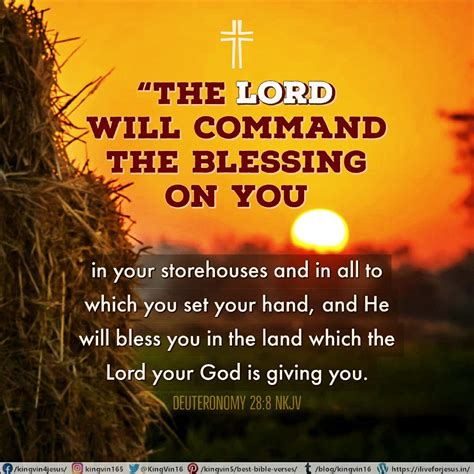The Lord Will Command The Blessing Best Bible Verses King James