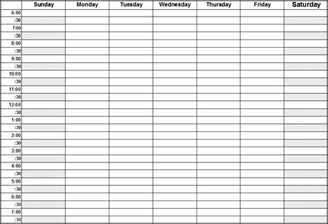 10 Blank Weekly Calendar Template Excel Sampletemplatess