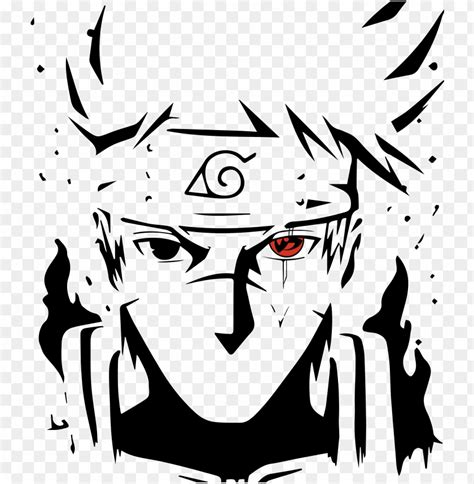 Kakashi Epic Artwork T Naruto Black And White Png Image With