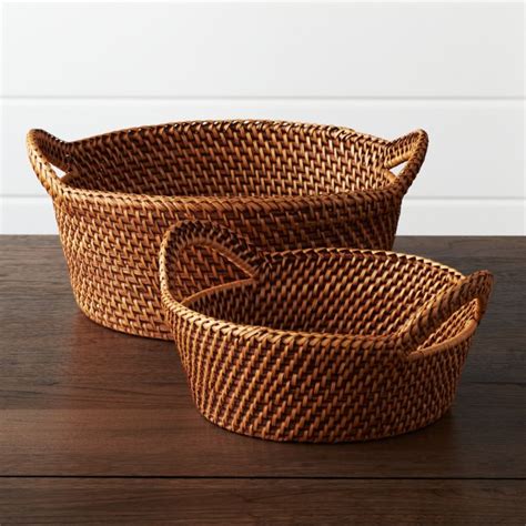 Bicycle crate shop the largest and most affordable! Rattan Bread Baskets | Crate and Barrel
