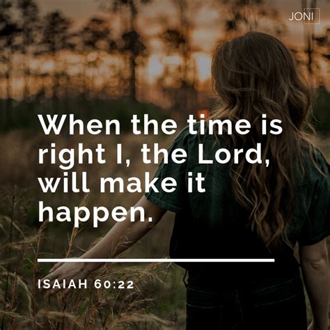 “when The Time Is Right I The Lord Will Make It Happen” Isaiah 60