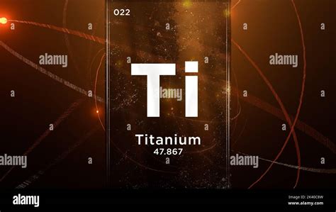 Titanium Ti Symbol Chemical Element Of The Periodic Table 3d