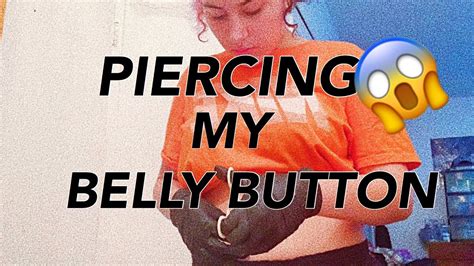 Piercing My Belly Button At Home Youtube