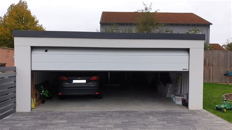 Kostenlose lieferung für viele artikel! Doppel-Garage (Großraumgarage) aus Stahl mit Sektionaltor ...
