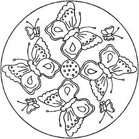 Mandalas con Mariposas para Colorear ️ Pintadas y a Color