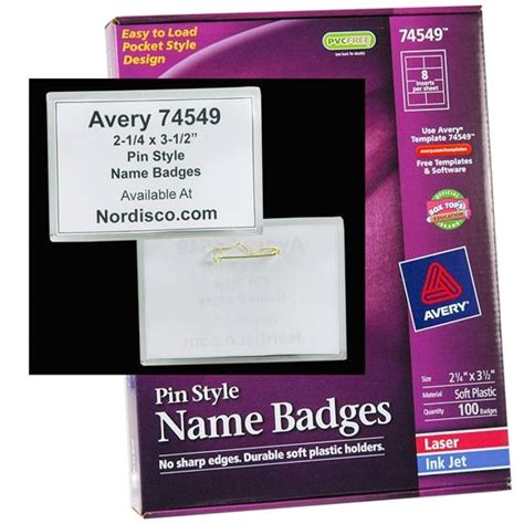 Avery Name Badge Template 74549 Williamson