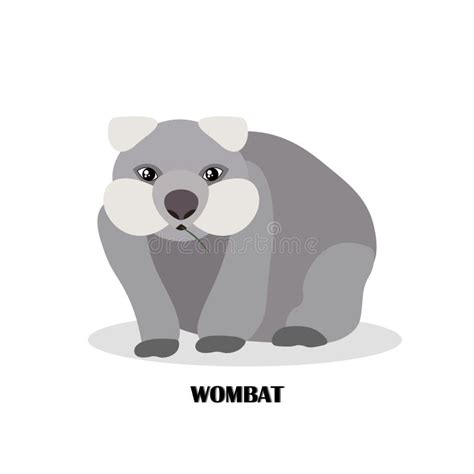 Set Of Wombat Logo Animal Vector Illustration Isolated On White