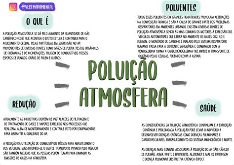 Poluição Do Ar Mapa Mental