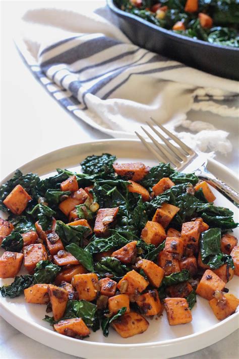Vegan Sweet Potato And Kale Hash The Mostly Vegan