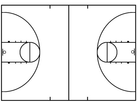 Blank Basketball Court Printouts