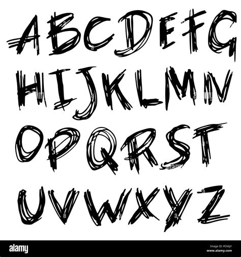 Handwritten Script Alphabet Hi Res Stock Photography And Images Alamy