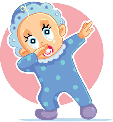 Cute Baby Blue Eyes Cartoon Illustrations Royalty Free