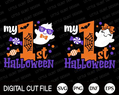 My First Halloween Svg Halloween Boy And Girl Svg 1st Etsy