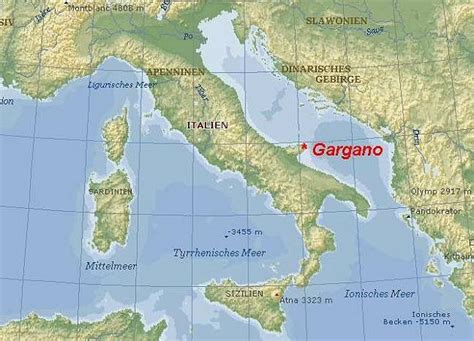 Poloostrov Gargano Mapa Mapa