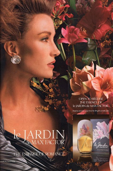 Vintage 1989 Max Factor Le Jardin Perfume Ad Fragrance Adverts Perfume