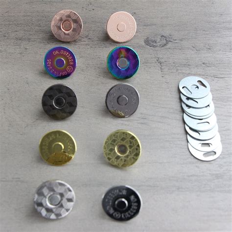 18mm Thin Magnetic Snaps 5pc Bedazzled Supplies