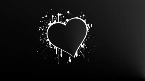 Free Download Black And White Hd Wallpaper Valentine Heart