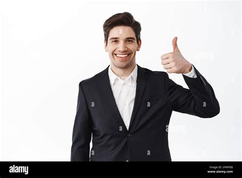 Handsome Businessman Corporate Man Smiling Showing Thumbs Up And Nod