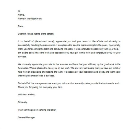 Appreciation Letters To Employees Scrumps