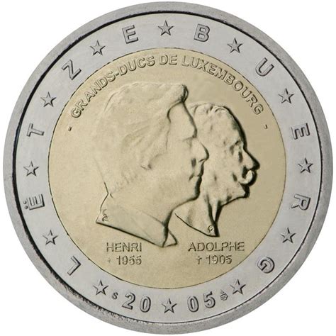 2 Euro Lussemburgo 2005 Granduca Henry Lussemburgo Euro Commemorativi